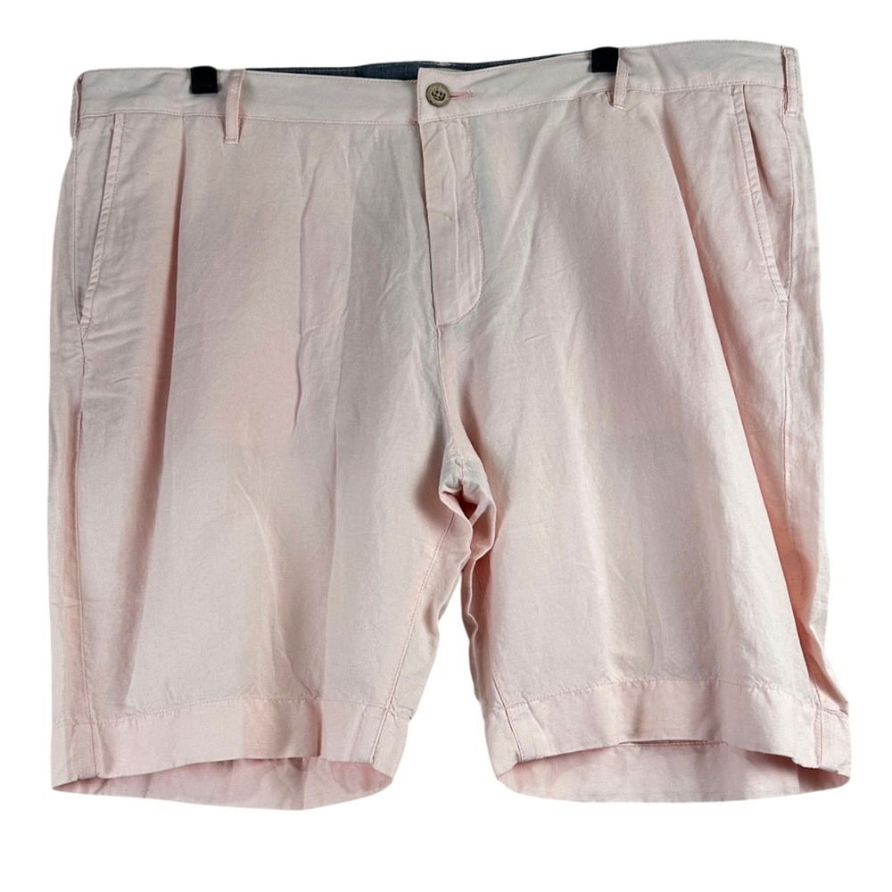 Faherty Tradewinds MBU2263-SPK Shorts Mens 40 Pink Linen Blend‎ Coastal Summer